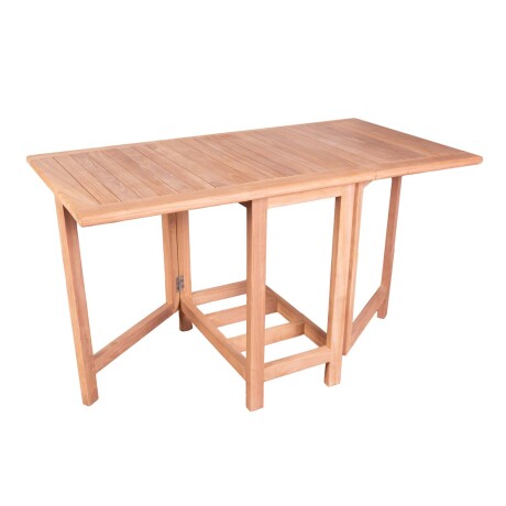 MESA COMEDOR PLEGABLE MADERA NATURAL-BEIGE VALENCIA