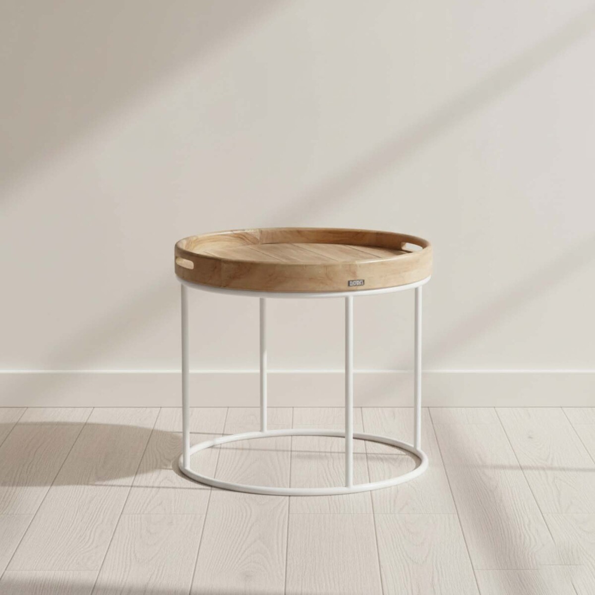 MESA LATERAL - MADERA-Y-METAL NATURAL-BEIGE SYMI NATURAL 