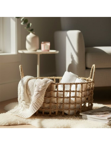 CESTO OVAL C/ASAS 31x25xH14/20CM SEAGRASS NATURAL CESTO OVAL C/ASAS 31x25xH14/20CM SEAGRASS NATURAL