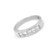 Anillo Medio Sin Fin En Oro Blanco 18K Y Brillantes Corte Princesa Anillo Medio Sin Fin En Oro Blanco 18K Y Brillantes Corte Princesa