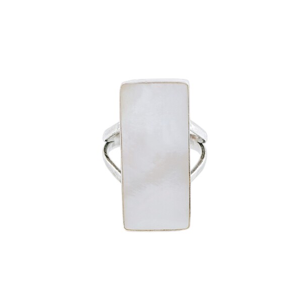 Anillo Rectangulo-Plata 925-Piedra Nacar-AN3371 conpiedra