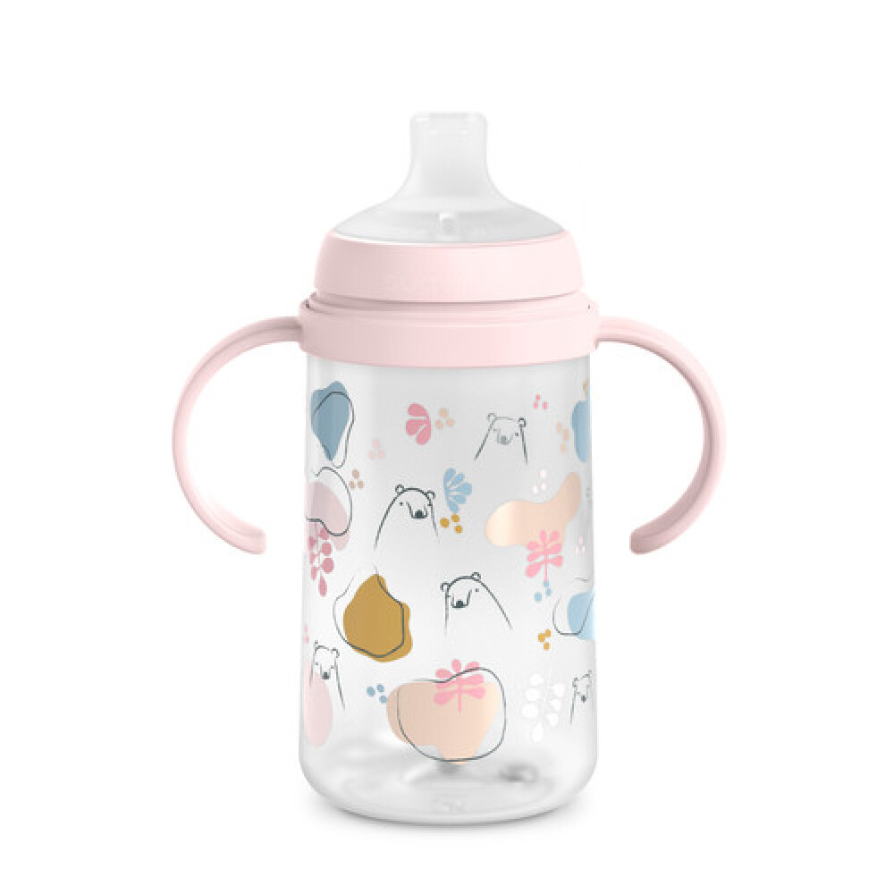 Vaso second con asas SUAVINEX rosa