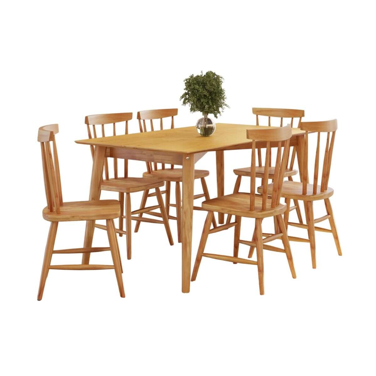 Juego de comedor 6 Sillas Udine - Natural 