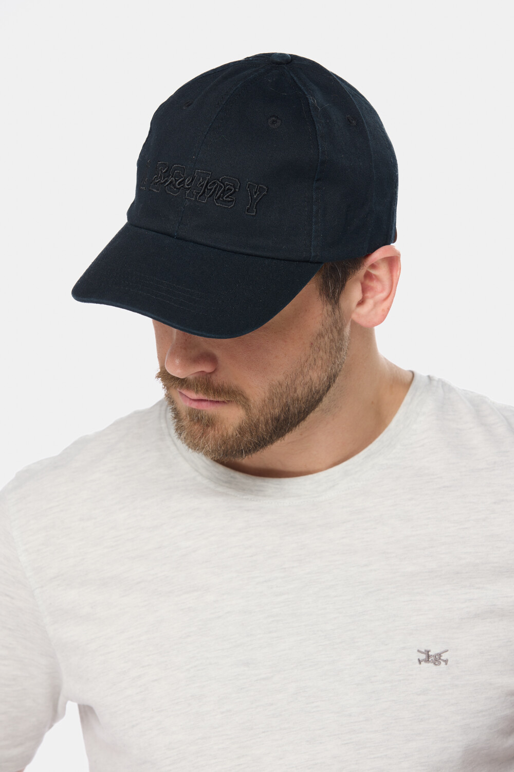 GORRO VISERA DE LONA BORDADO Negro