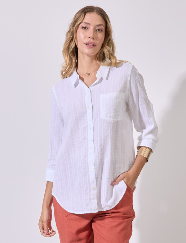 Camisa Algodon BLANCO