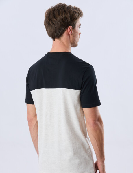 REMERA RAYADA DE ALGODÓN Gris