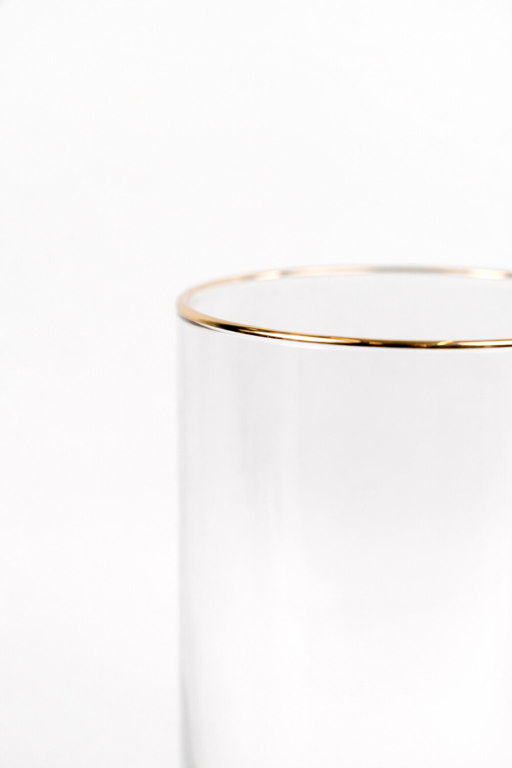 Florero Rosin Borde Dorado Color Unico