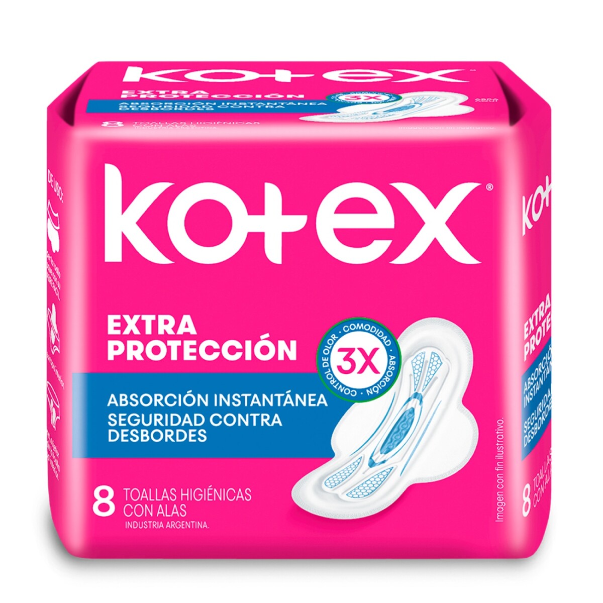 Toallitas Femeninas Kotex Normal Con Alas x 8 