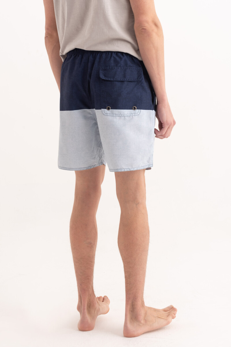 Short de baño bloques Azul