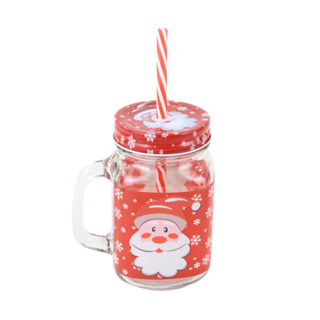 Jarra de vidrio navideña Jarra de vidrio navideña