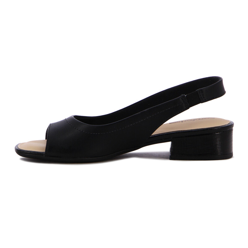 Sandalia Comfortflex Taco 4cm Negro