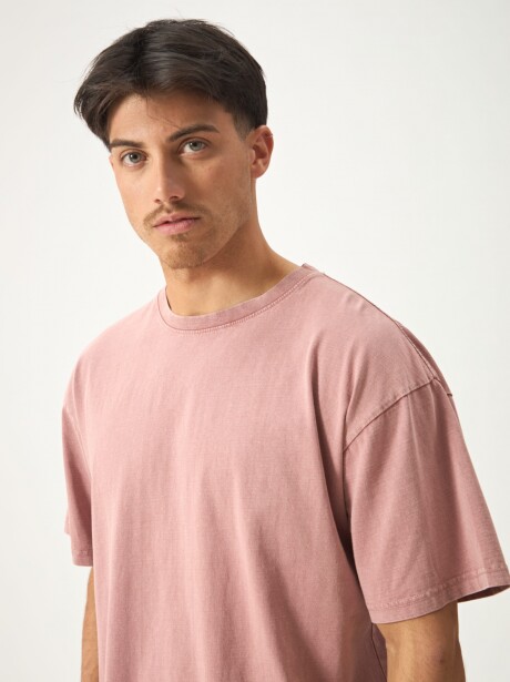 REMERA STONE WASH ROSA