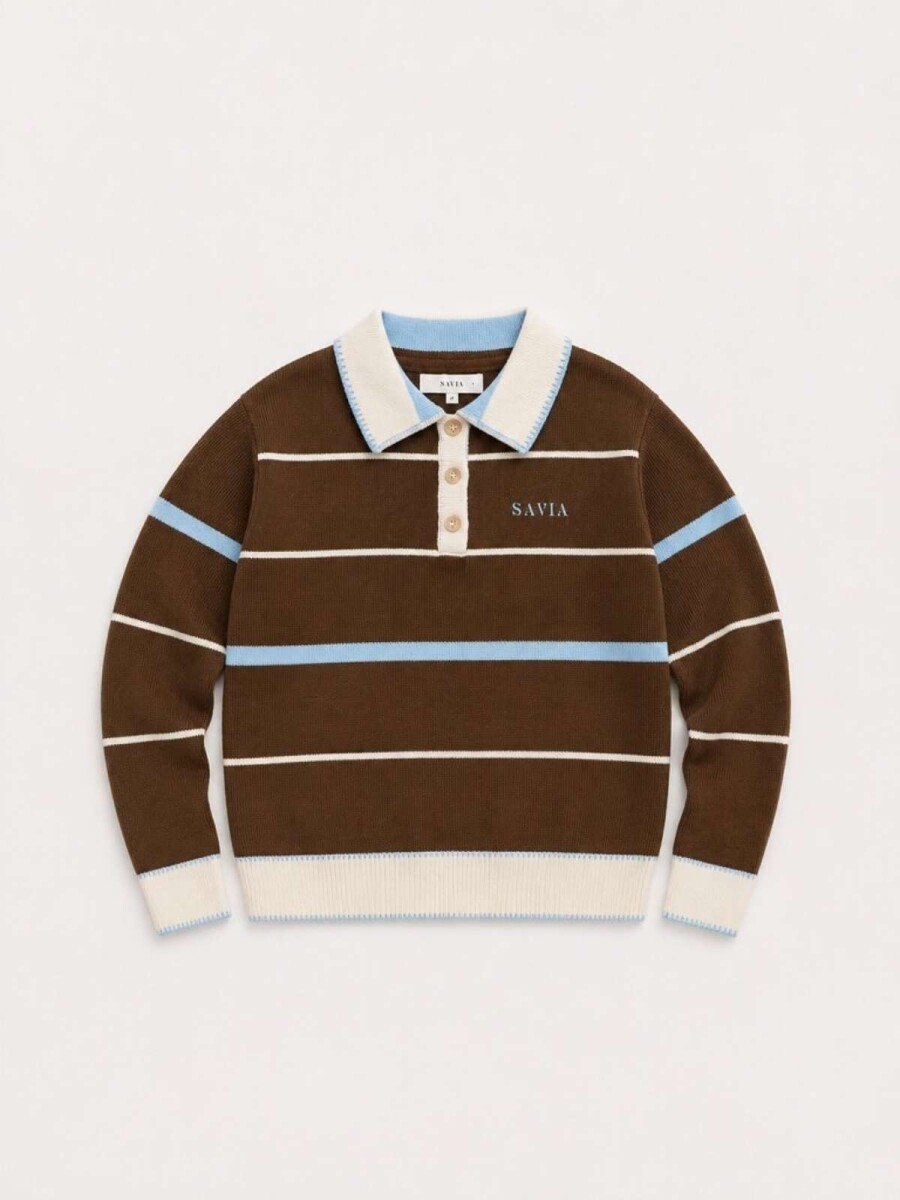 Buzo Polo Gym - Chocolate 