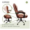 Silla Ejecutiva en cuero Lumax Modelo Miles Marrón