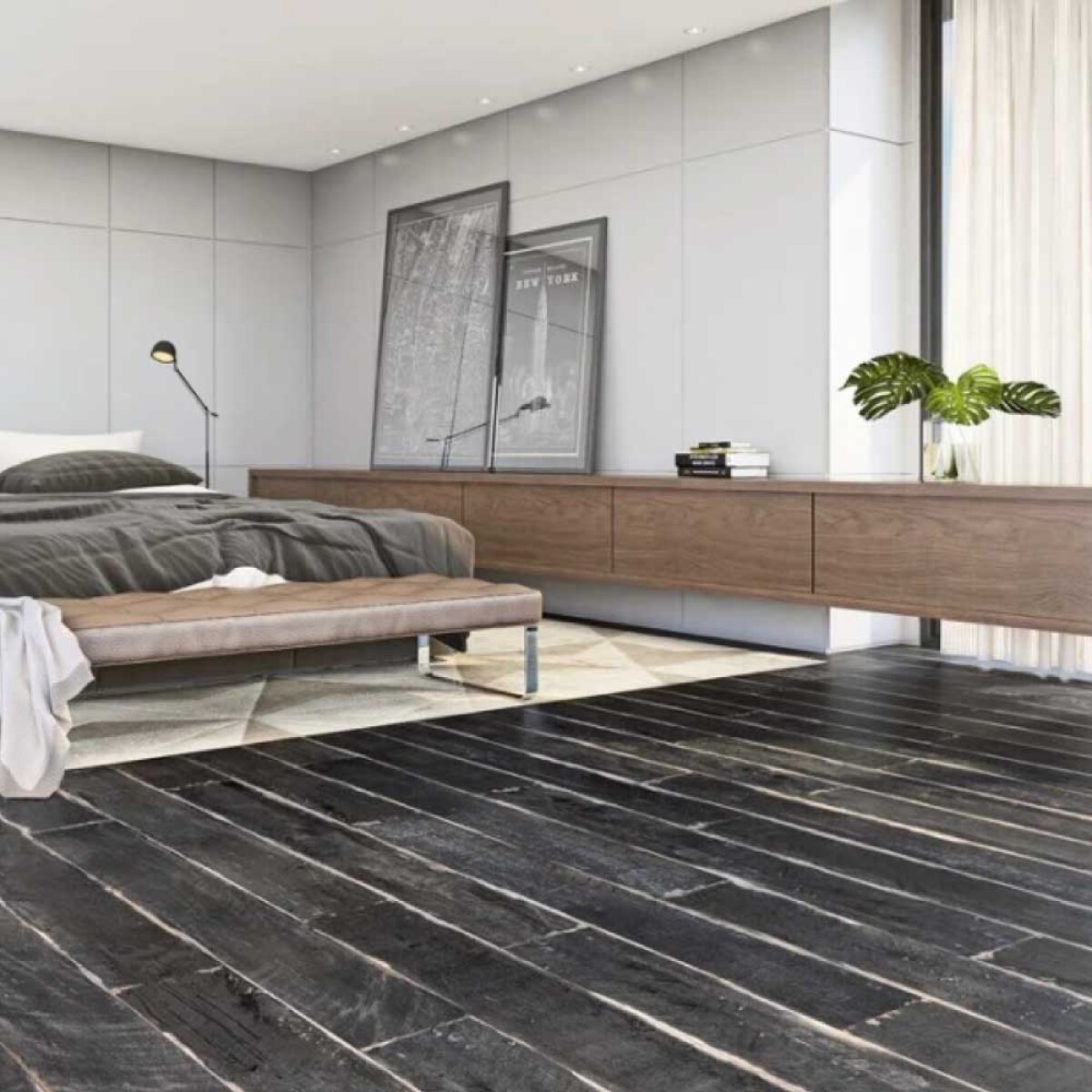 Porcelanato Legno negro - 1.16m2 