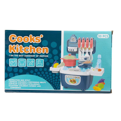 OUTLET Cocina con accesorios azul caja 24*14 cm Outlet Cocina Con Accesorios Azul Caja 24*14 Cm