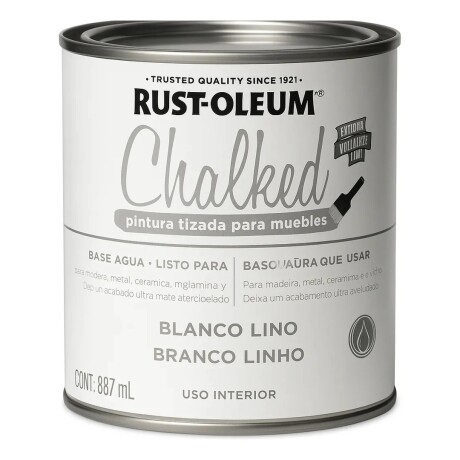 Pintura a la Tiza para Exterior Blanco Lino Chalked Rust-Oleum Pintura a la Tiza para Exterior Blanco Lino Chalked Rust-Oleum