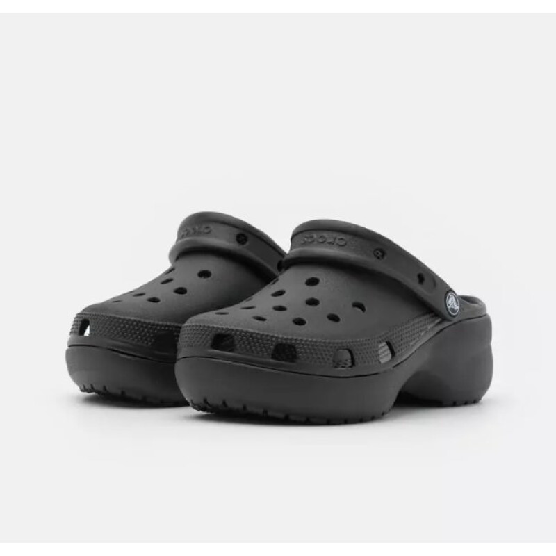Zueco de Mujer Crocs Classic Plataforma Negro