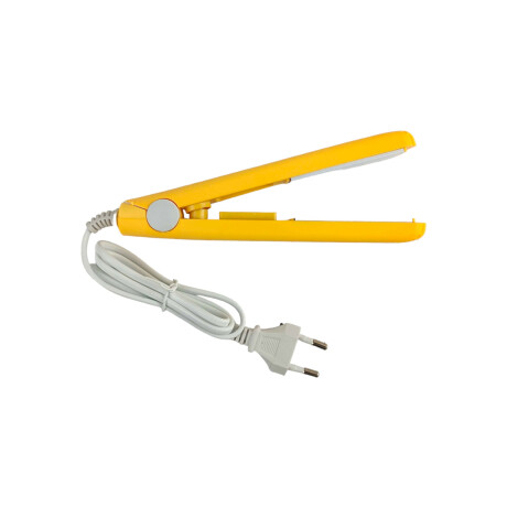 Planchita mini para el pelo con estuche Amarillo