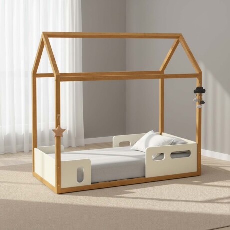 MINI CAMA CASITA MDF BLANCO TESS/GOLD