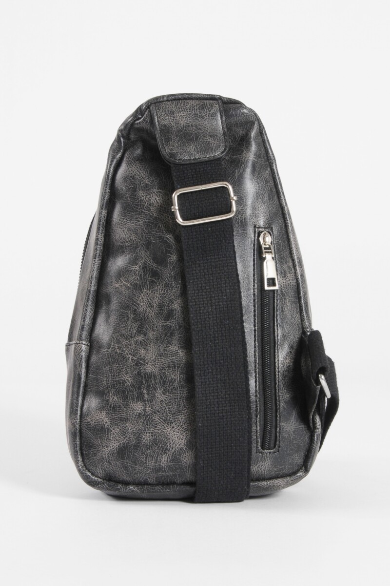 Riñonera cruzada cracked negro