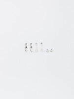 Conjunto De Pendientes Plateados plateado