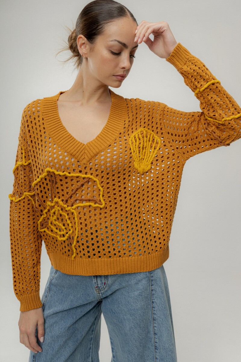 BUZO CARACOL Mostaza