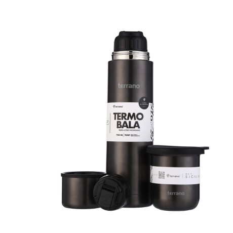 kit termo 750ml bala + mate sicilia negro metalizado 001