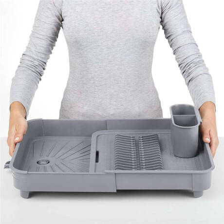 Escurridor Extensible Plastico 32X36X10Cm Gris