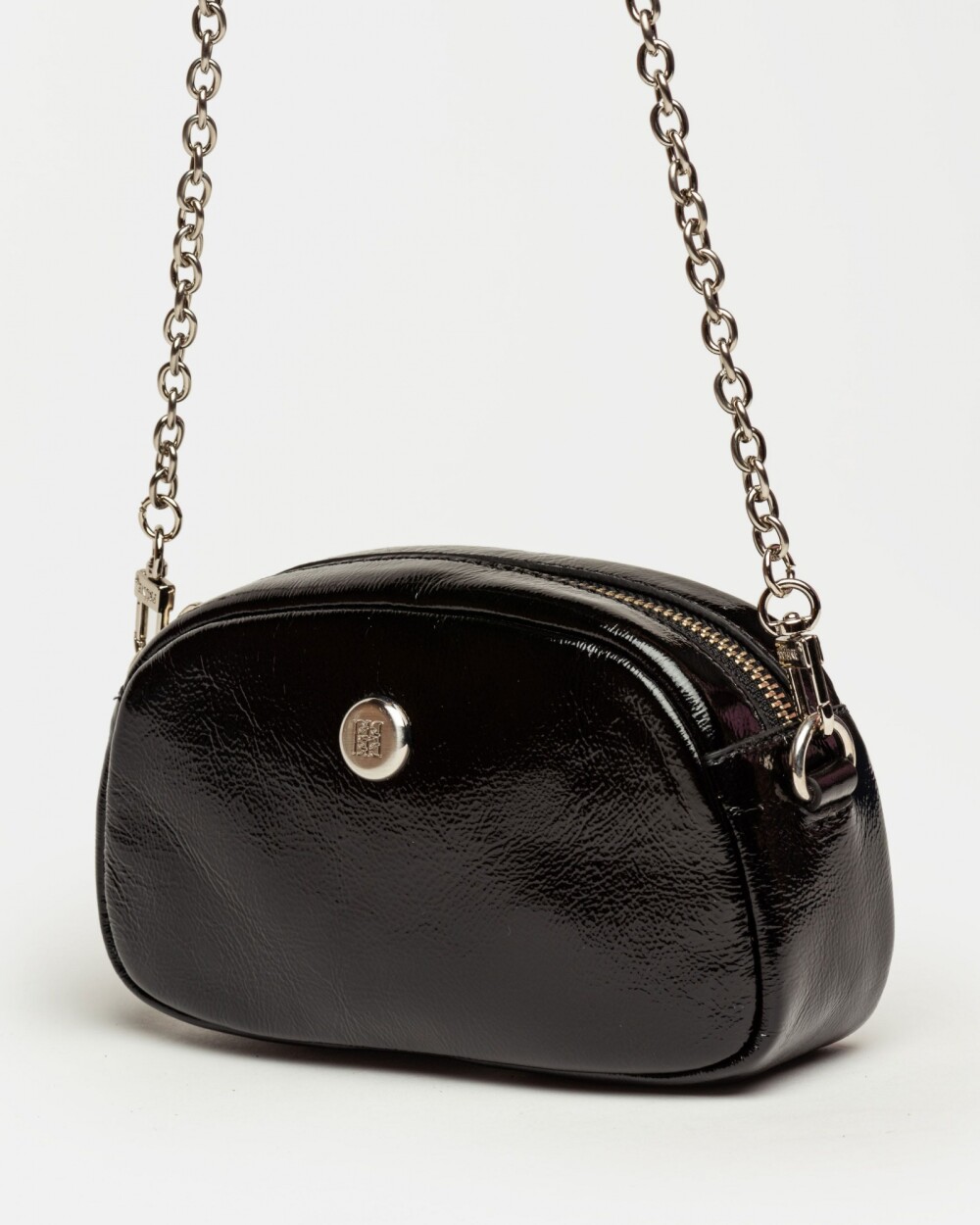 Mini bag Bonnie en cuero charol Negro