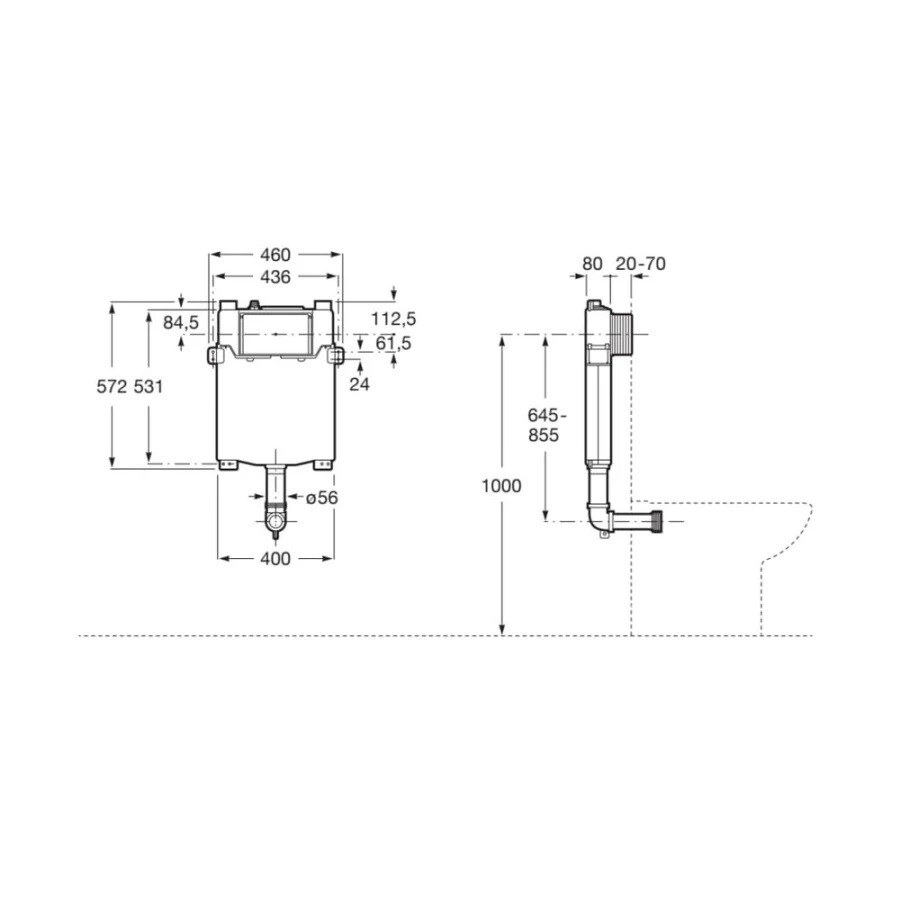 Bastidor con Cisterna Empotrable 3/6L Inodoro convectional Bastidor con Cisterna Empotrable 3/6L Inodoro convectional