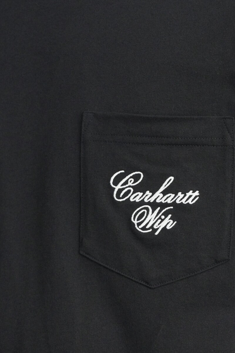 S/S Longhand Pocket T-Shirt Negro