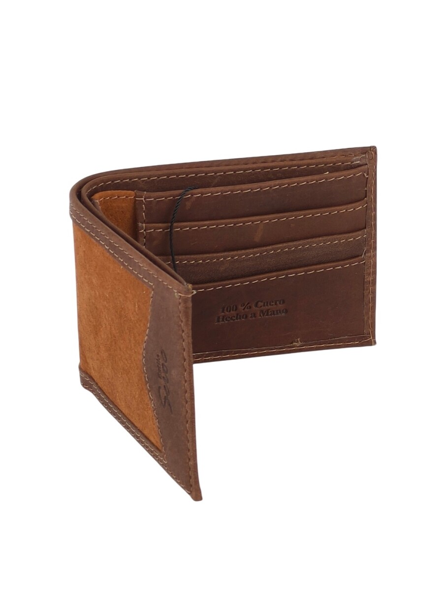 Billetera de Cuero Clásica | Diseño Enmarcado con Textura Pecarí y Alta Resistencia. - oxido 
