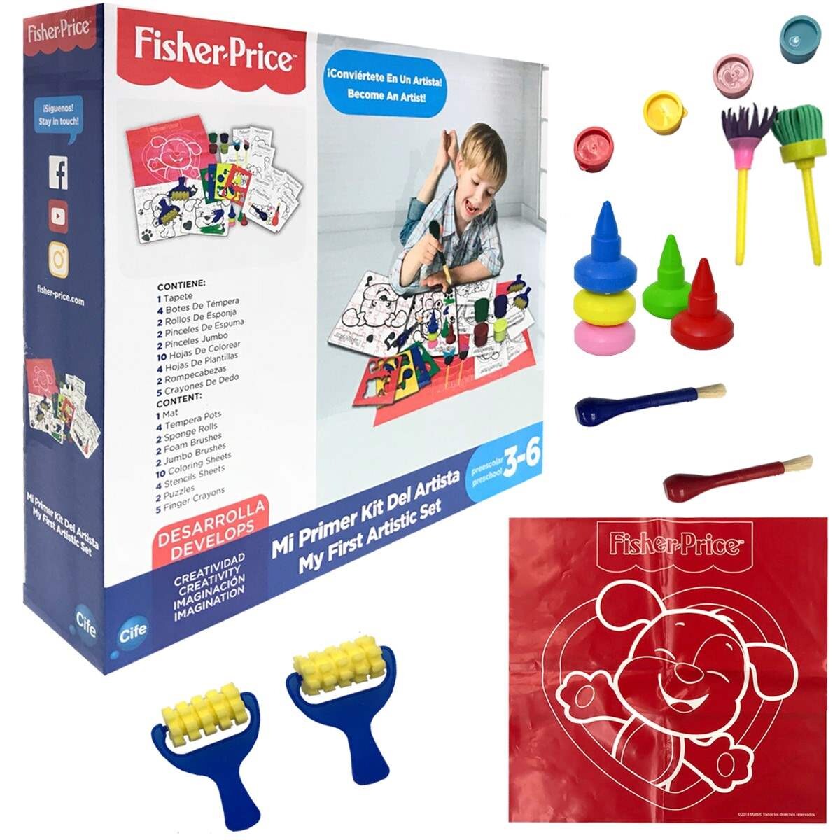 Mi Primer Set Artistico Fisher Price 30x27x7cm 