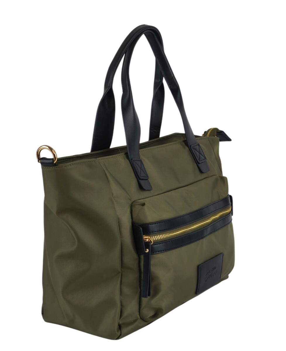 Cartera con bolsillo grande al frente - verde 