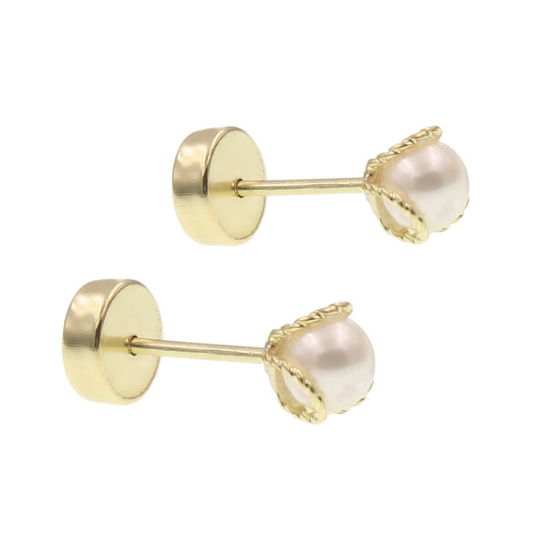 Caravanas Bebe oro 18k y Perlas 906 Caravanas Bebe oro 18k y Perlas 906