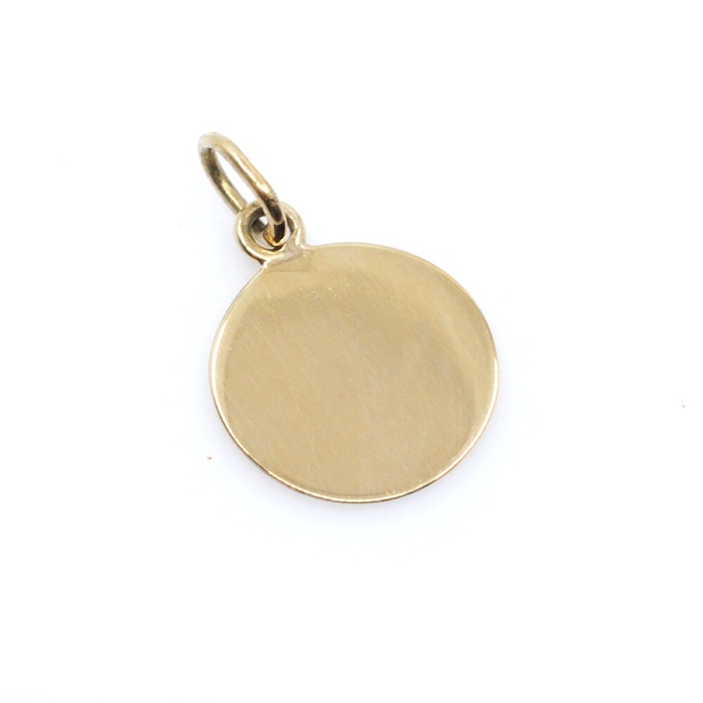 Medalla en oro 18k lisa redonda. Diametro 12mm Medalla en oro 18k lisa redonda. Diametro 12mm