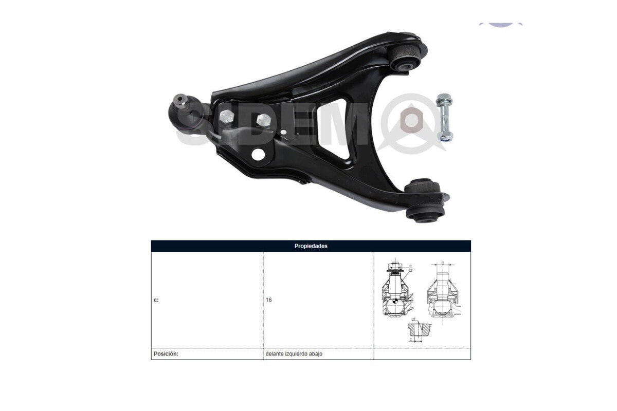 Parilla De Suspension Delantera Renault Clio 96-99 Izq Parilla De Suspension Delantera Renault Clio 96-99 Izq