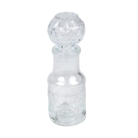 Botella de Vidrio labrado con tapon 50ml Botella de Vidrio labrado con tapon 50ml