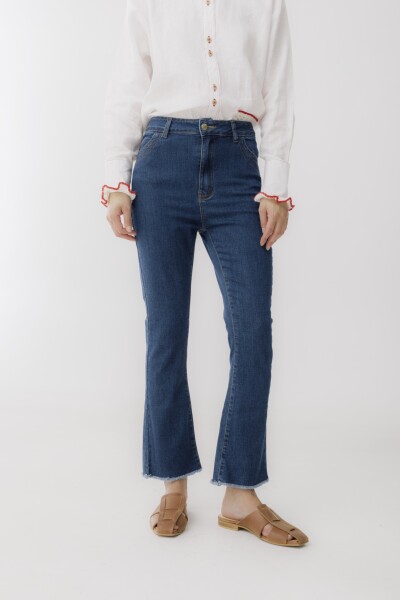 JEAN CROPPED AWA Azul