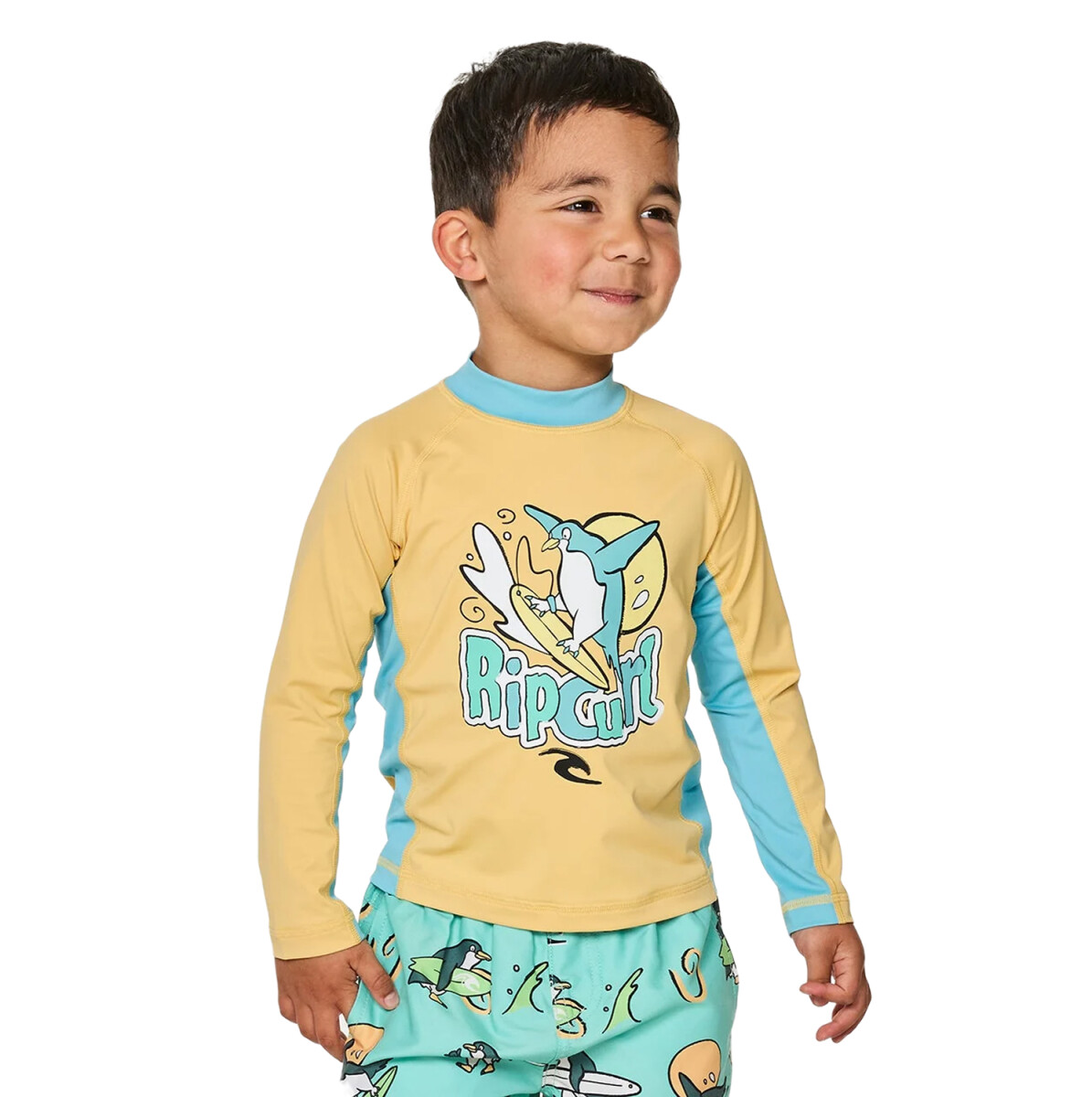 Lycra Rip Curl Paddle Out Art Upf Niño - Amarillo 
