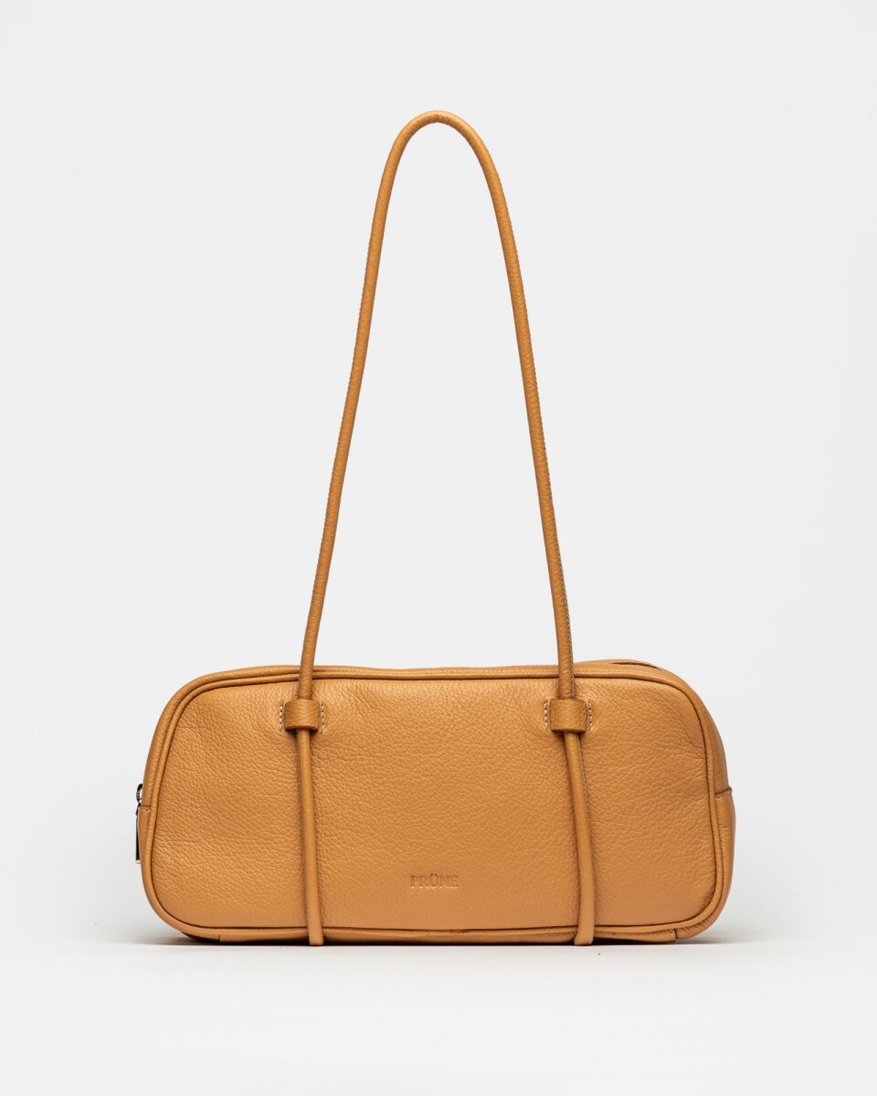 Cartera al hombro Horizon en cuero graneado - Cuoio 