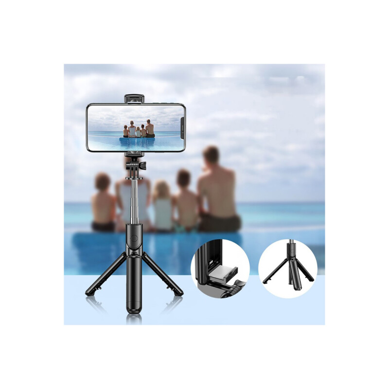 Palo selfie con control remoto inalámbrico y tripode Palo Selfie Con Control Remoto Inalámbrico Y Tripode