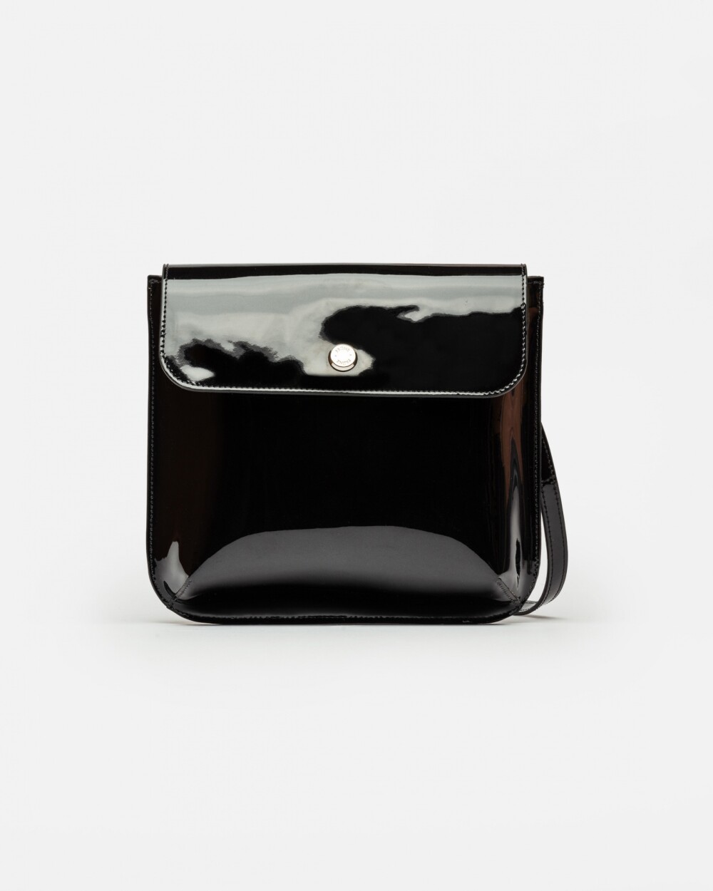 Morral Liana En Cuero Charol Negro