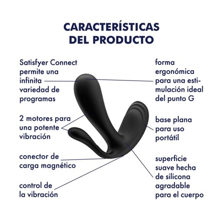 Satisfyer Top Secret+ Vibrador Punto G y Anal App Negro