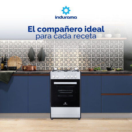 COCINA COMBINADA INDURAMA 4-HORNALLAS GRIS ADANA INOX