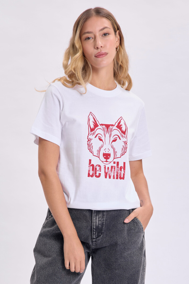 Remera estampa - Lobo Blanco 