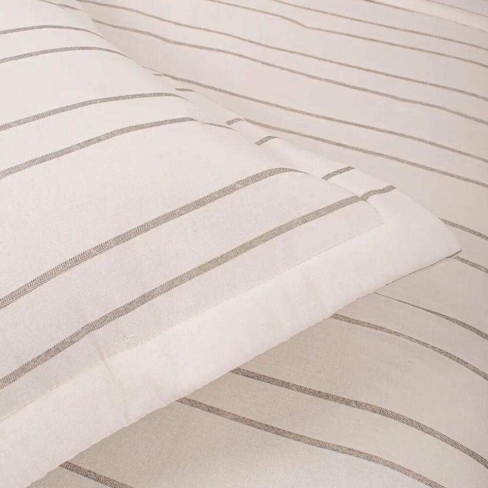 Edredon Col. Naturale Oasis Rayas Espigadas Beige 250 x 240 cm