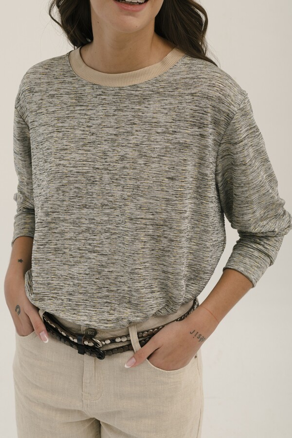 REMERA BRILLO ORO