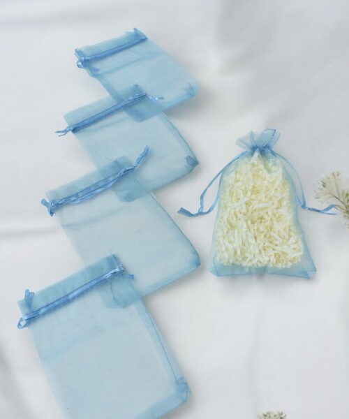 Pack x 100 - Bolsas organza 9x15 cm TURQUESA